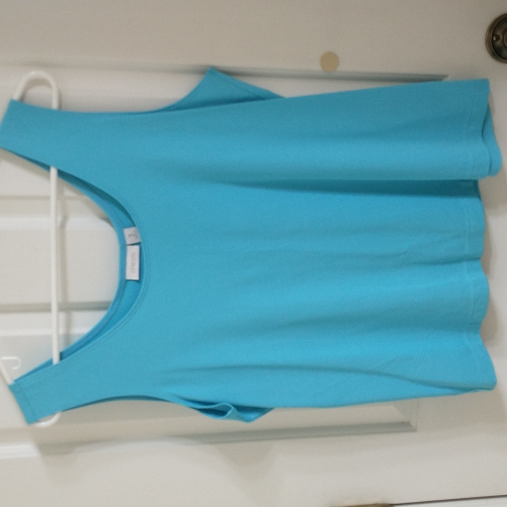 Chico's Travelers Blue Tank Top size 3